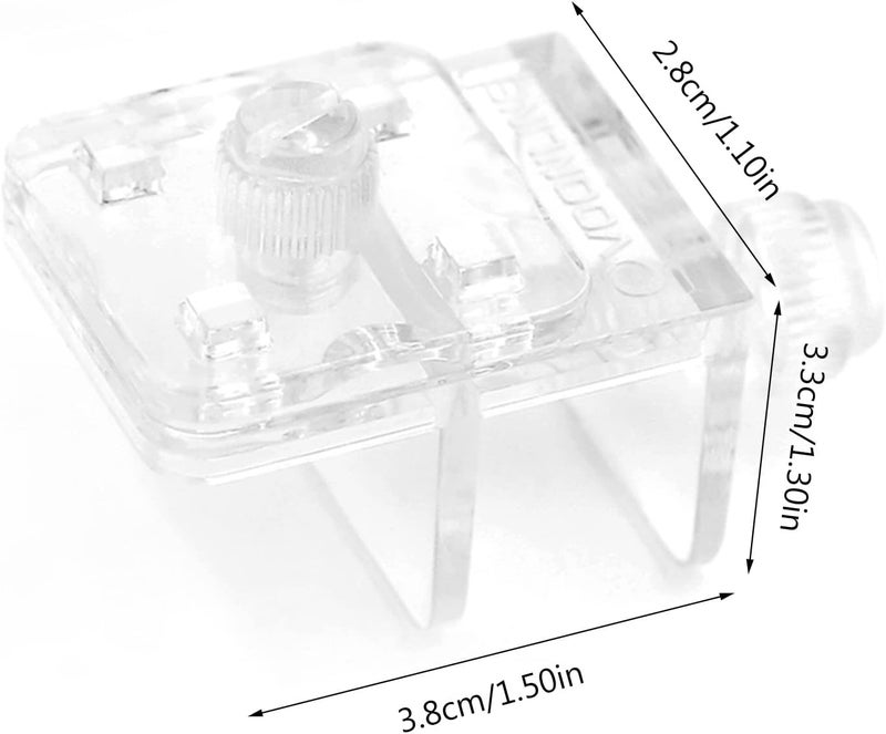Youngy 2 Pieces Fish Tank Screen Net Holder Clamp Anti-Jump Net Mounting Clip Multifunctional Transparent Acrylic Clamps Fish Tank Glass Cover Clips - Image 3